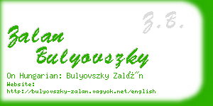 zalan bulyovszky business card